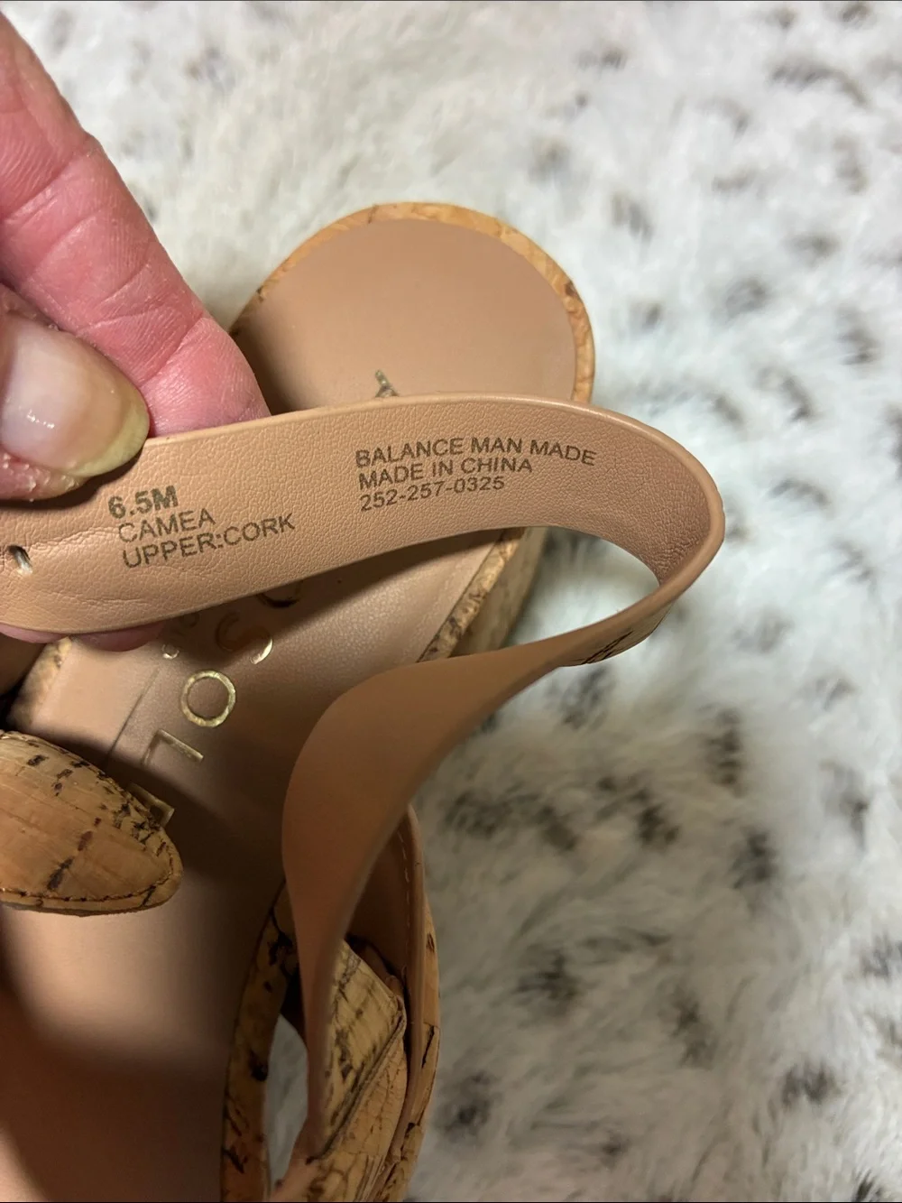 Aerosoles Camea Cork Platform Sandal Size 6.5 EUC